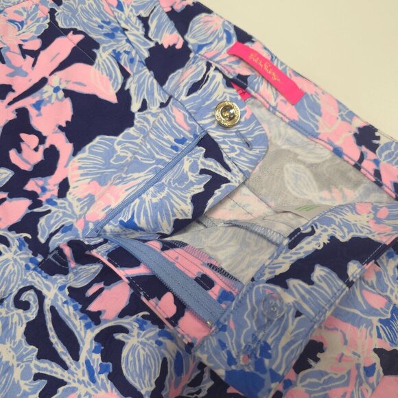 Lilly Pulitzer Kelly Highrise Crop Flare in Bright Navy Amore Please Size 4 - Picture 10 of 13